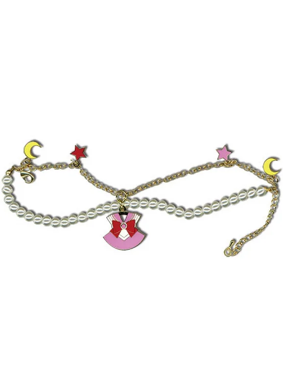 Bracelets with carved rose quartz for romance -Sailor Moon S - Sailor Chibi Moon Costume Bracelet