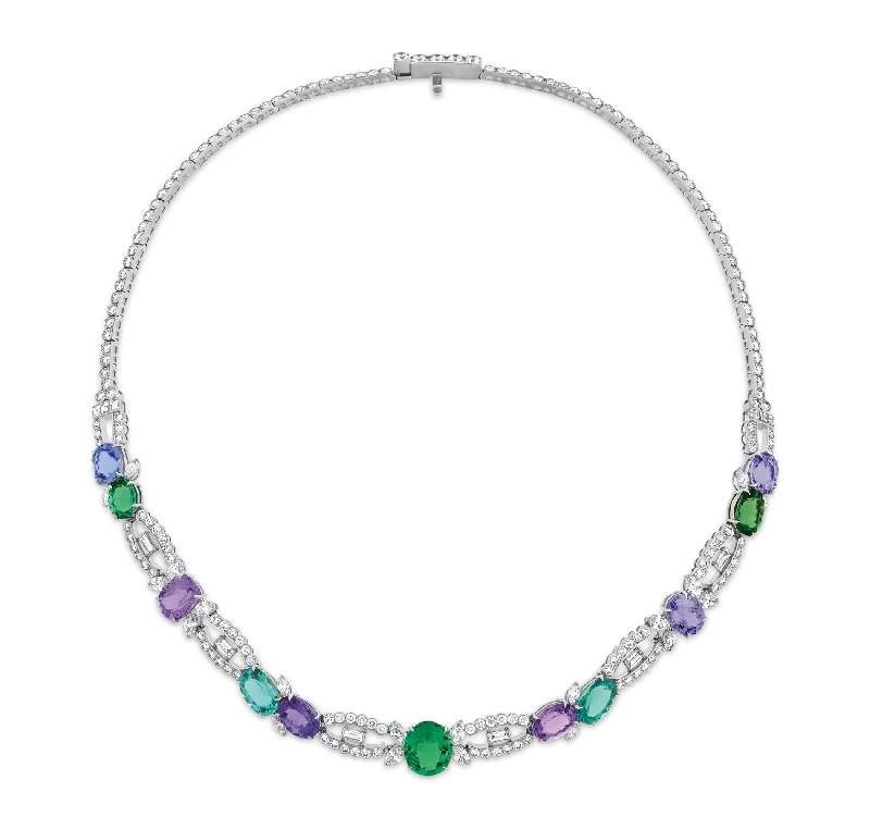 Necklaces and pendants with engraved messages for a deeply personal, sentimental gift-Raymond Yard Unheated Paraiba Tourmaline Necklace, 26.08 Carats