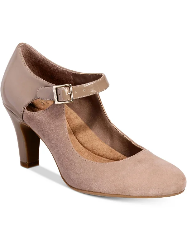 blush suede patent