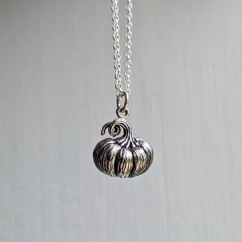 Beautiful necklaces and pendants with moonstone for an ethereal, mystical appearance-Sterling Pumpkin Necklace