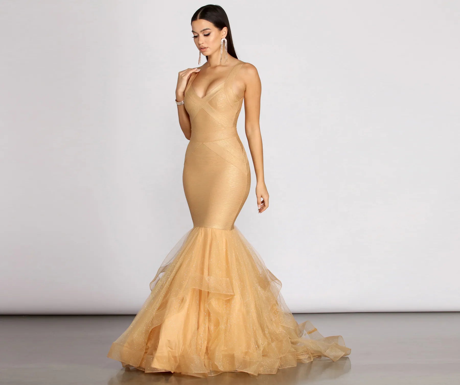 Maxi Dresses for Elegant Style -Corina Formal Bandage Tulle Dress