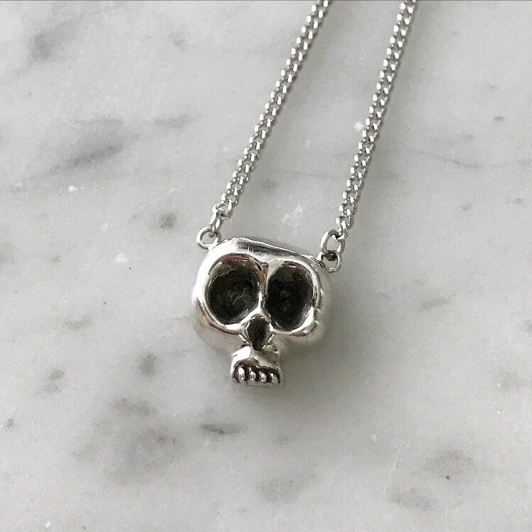 Best necklaces and pendants with crystal accents for a sparkling and elegant style-Lil Skull Necklace