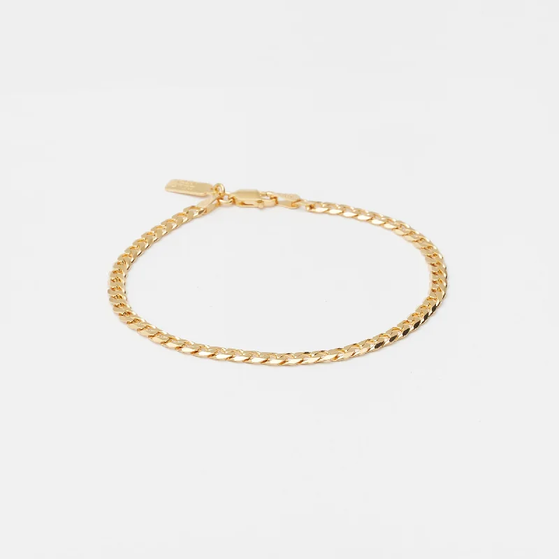 Bracelets with matte rose gold for subtlety -Cuban Bracelet in Gold for Him