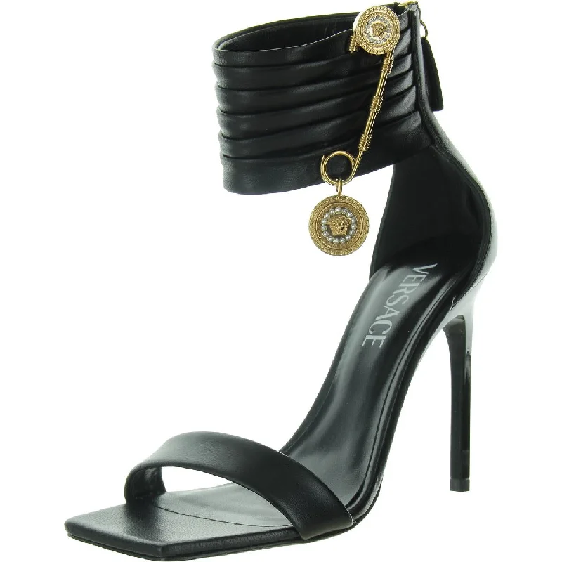 Casual sandals for men with comfortable leather material and lightweight feel-Comfortable sandals for all-day wear -Versace Womens Zipper Stiletto Heels