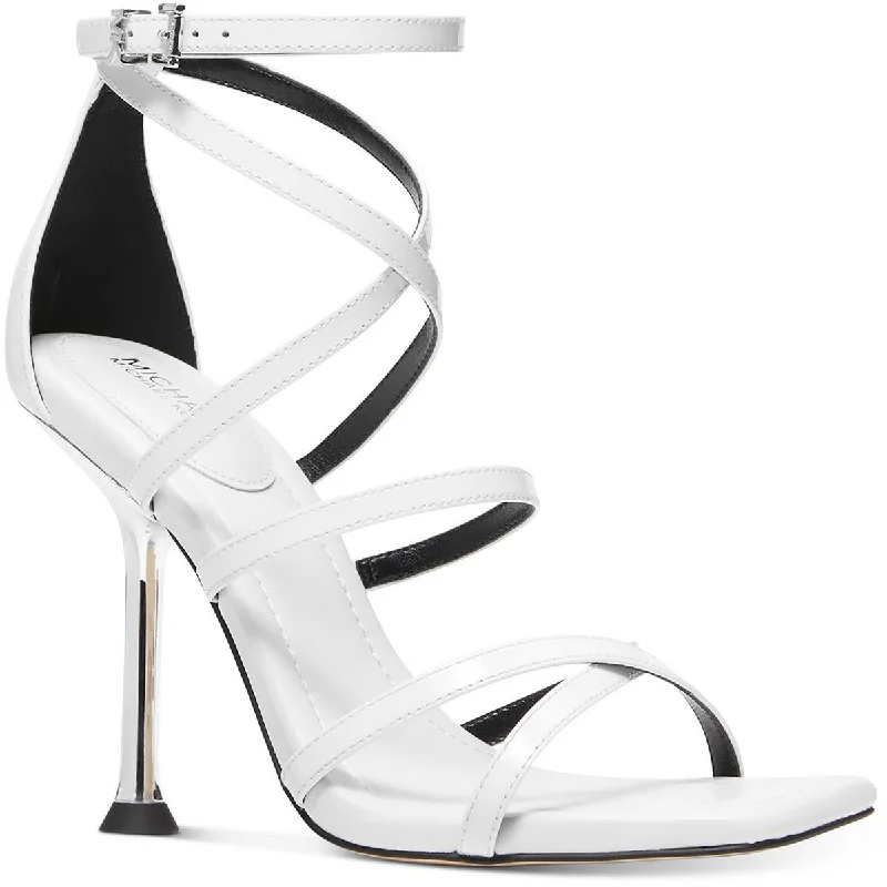 Trendy sandals for men with fabric straps and casual design for laid-back style-Waterproof sandals for wet conditions -MICHAEL Michael Kors Womens Imani Strappy Patent Leather Dressy Heels