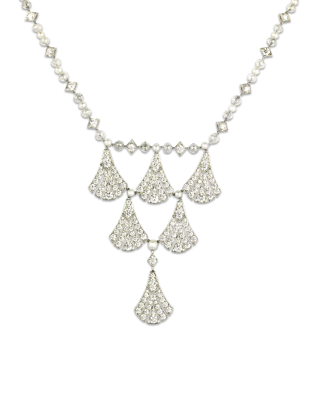 Best necklaces and pendants with floral designs for a feminine and elegant feel-Tiffany & Co. Diamond Lavalier Necklace, 45.64 Carats