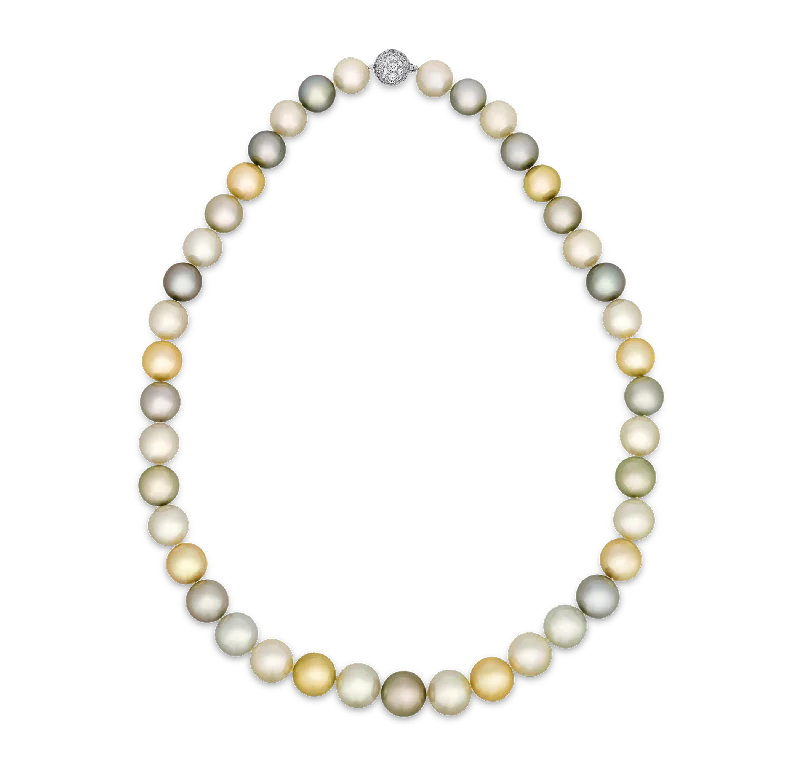 Best necklaces and pendants with gemstone clusters for a bold and colorful effect-Tiffany & Co. Multicolor South Sea Pearl Necklace