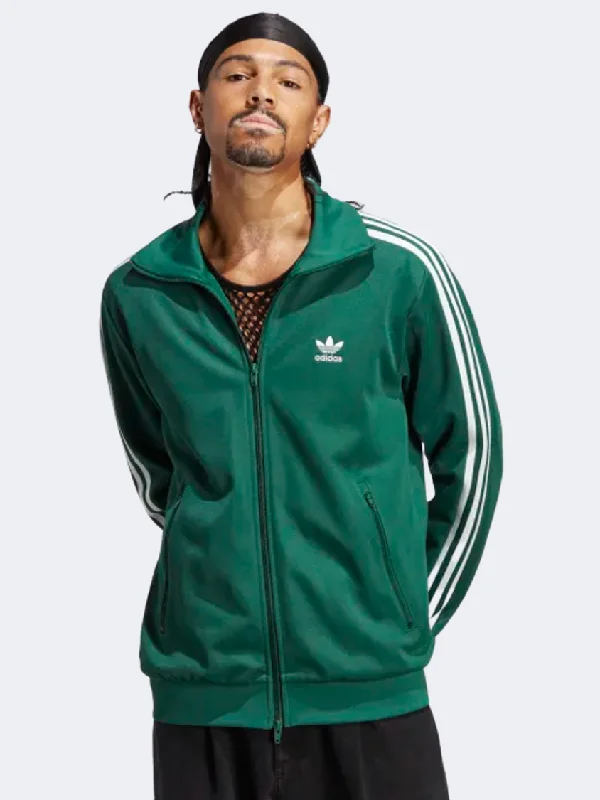 Printed Jackets with Patterns -Adidas Adicolor Classics Beckenbauer Men Originals Jacket Dark Green