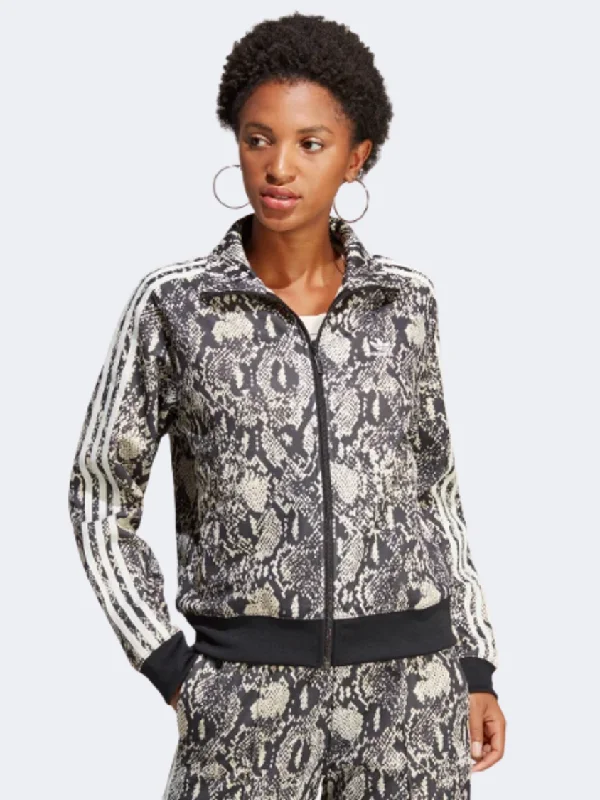 Lightweight Jackets for Easy Carry -Adidas Python Allover Print Women Original Jacket Black/Multi