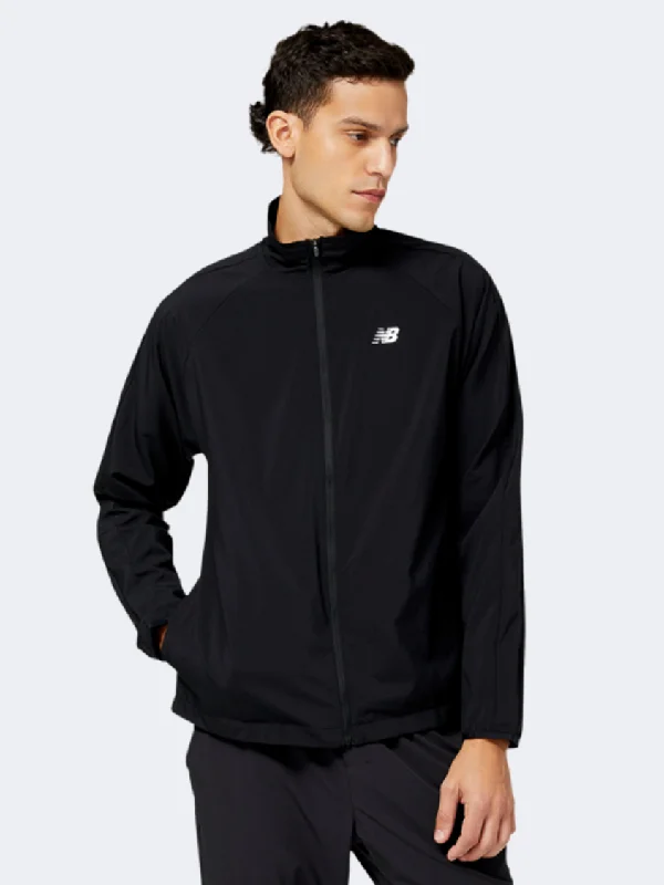 Striped Jackets for Fashion Look -New Balance 5K Men Performanc Jacket Black