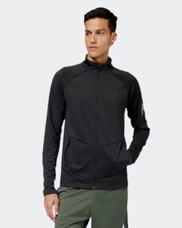 Hooded Jackets for Added Coverage -New Balance Tenacity Men Training Jacket Phantom Mj23090-Phm