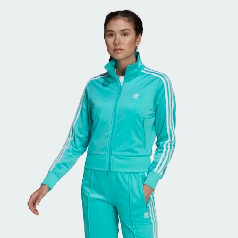 Studded Jackets for Statement -Adidas Classics Firebird Primeblue Track Women Original Jacket Mint