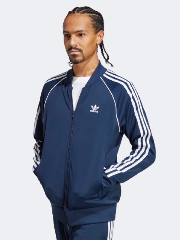 Cycling Jackets for Bike Rides -Adidas Classics Sst Track Men Original Jacket Navy/White