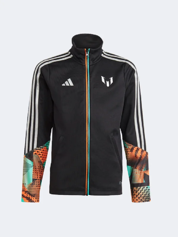 Geometric Jackets for Modern -Adidas Messi Gs-Unisex Football Jacket Black