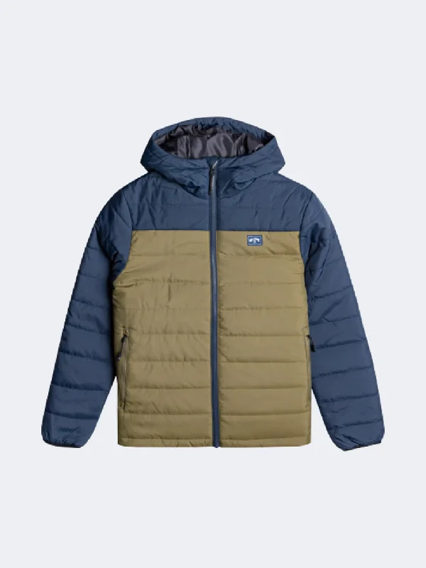 Hunting Jackets for Field Use -Billabong Surf Check Technical Puffer Boys Lifestyle Jacket Military