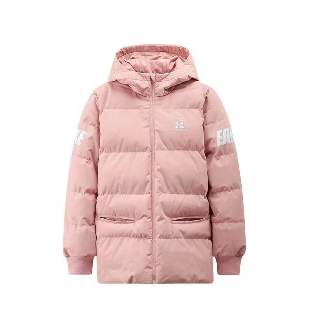 Wedding Jackets for Ceremony -Erke Padded Kids-Girls Lifestyle Jacket Pink 64219309047-201