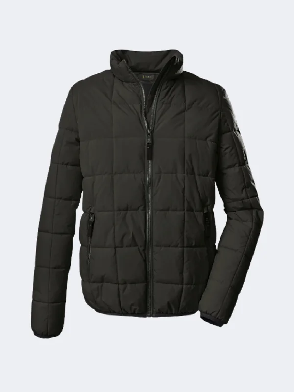 Checkered Jackets for Trendy -Killtec Gw 41 Men Skiing Jacket Green Anthracite