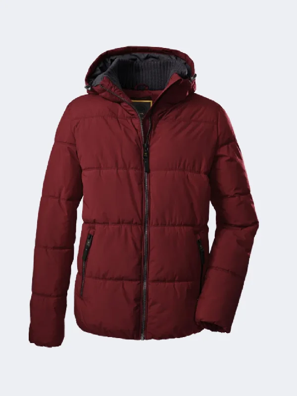 Breathable Jackets for Comfort -Killtec Gw 43 Men Skiing Jacket Deep Red