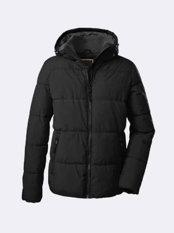 Parka Jackets for Cold Weather -Killtec Gw 43 Qltd Men Skiing Jacket Black