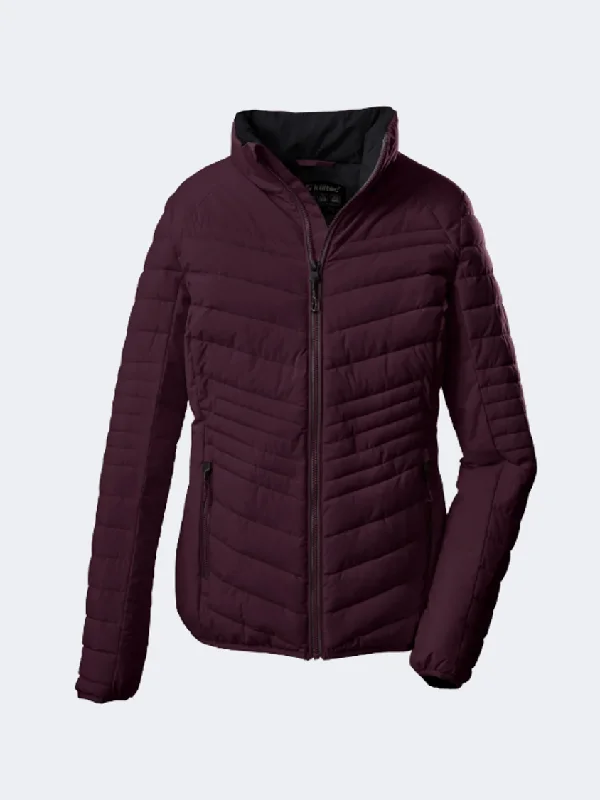 Down Jackets for Cold Protection -Killtec Kow 60 Women Skiing Jacket Plum