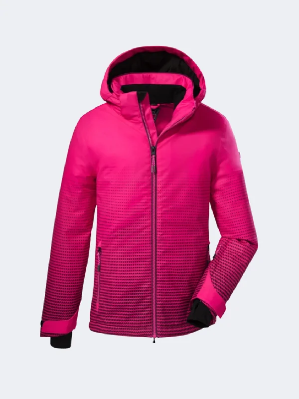 Abstract Jackets for Creative -Killtec Ksw 158 Girls Skiing Jacket Neon Pink