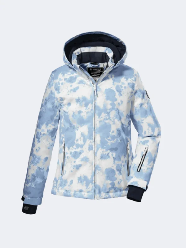 Painted Jackets for Artistic -Killtec Ksw 172 Girls Skiing Jacket Ice Blue