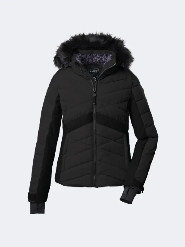 Biker Jackets for Edgy Style -Killtec Ksw 210 Women Skiing Jacket Black