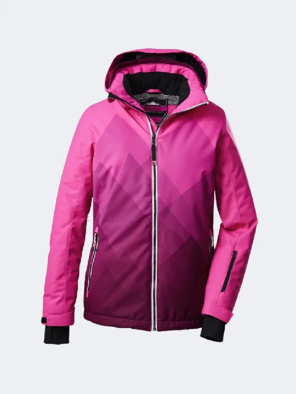 Peacoat Jackets for Nautical -Killtec Ksw 82 Women Skiing Jacket Dark Raspberry