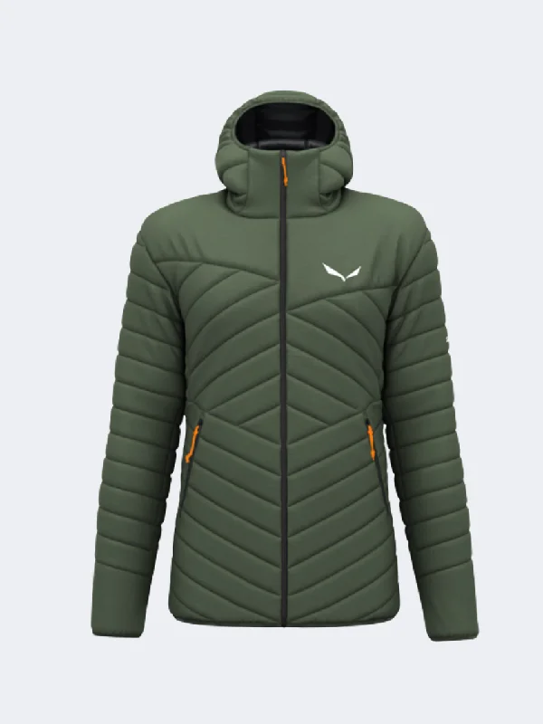 Parka Jackets for Cold Weather -Salewa Brenta Rds Down Men Hiking Jacket Thyme