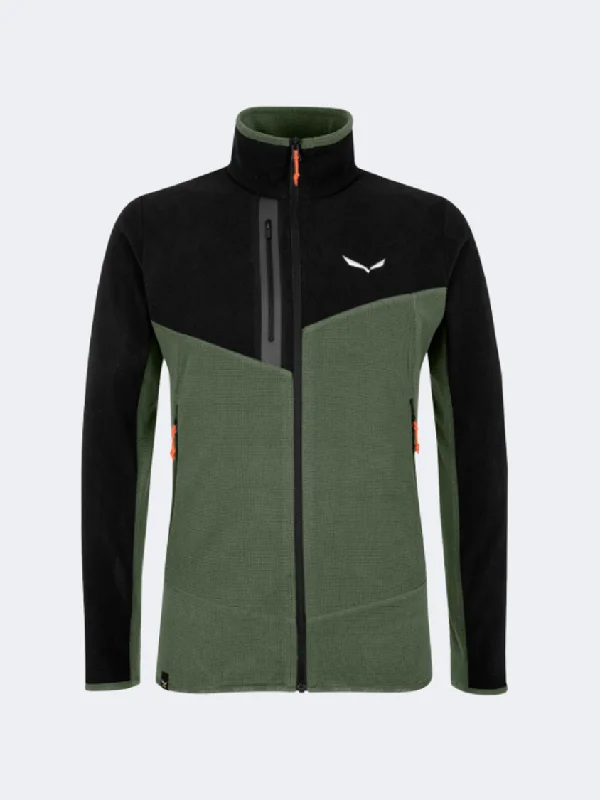 Varsity Jackets for Sporty Vibe -Salewa Paganella Polarlite Men Jacket Thyme