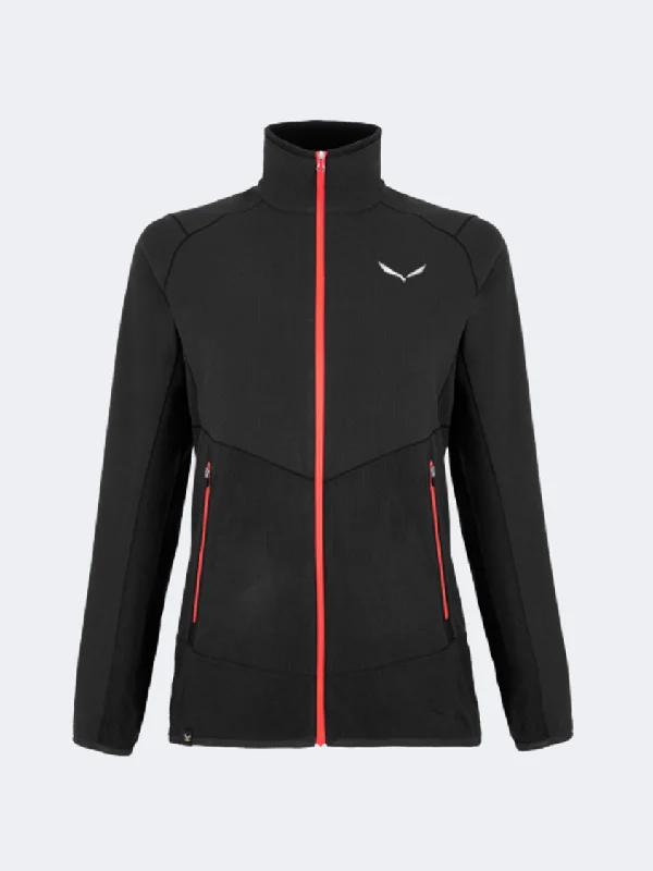 Biker Jackets for Edgy Style -Salewa Paganella Polarlite Women Jacket Black