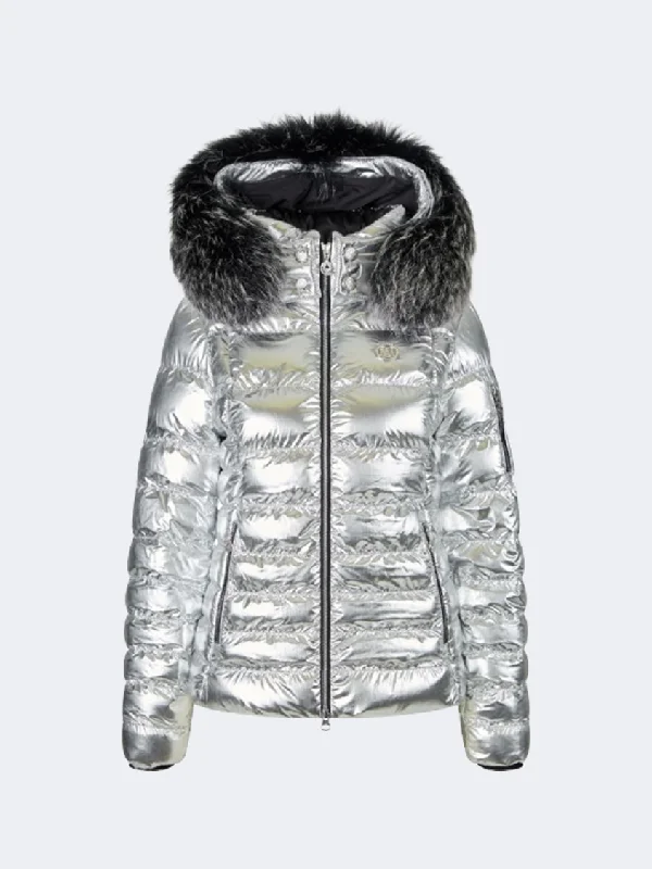 Casual Friday Jackets for Relaxed -Sportalm Kyla Women Skiing Jacket Silver