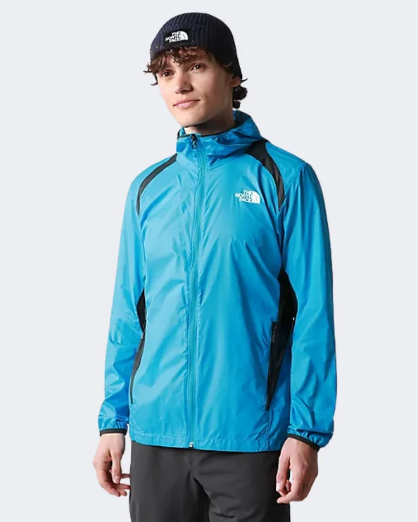 Brown Jackets for Earthy -The North Face Athletic Outdoor Full-Zip Wind Men Hiking Jacket Blue/Grey Nf0A7Ssa-8L8