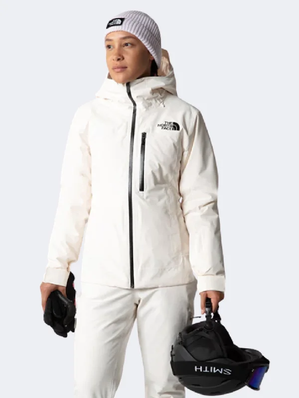 Designer Jackets for Luxury -The North Face Descendit Women Skiing Jacket Gardenia White