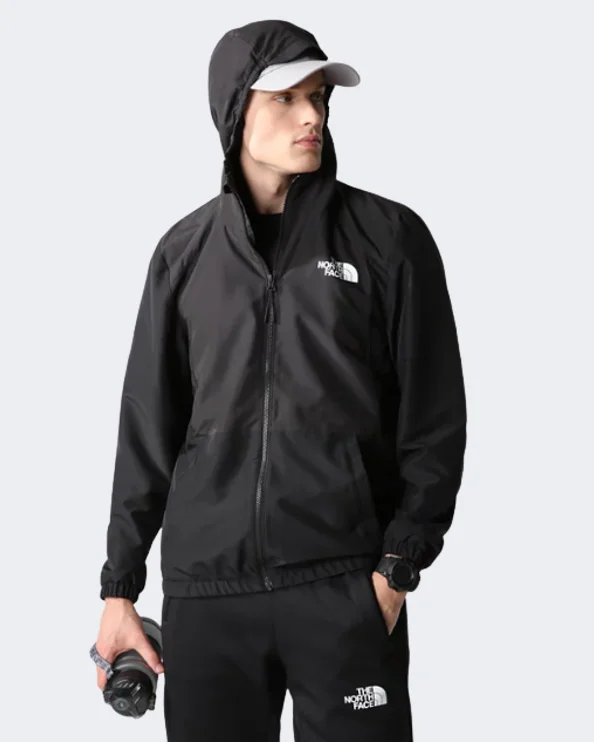 Checkered Jackets for Trendy -The North Face Full-Zip Wind Men Lifestyle Jacket Black Nf0A7Zah-Jk3