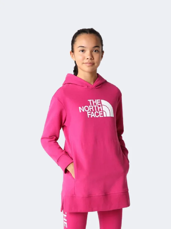 Button-Up Jackets for Traditional -The North Face Graphic Relaxed Girls Hiking Jacket Fuschia Pink