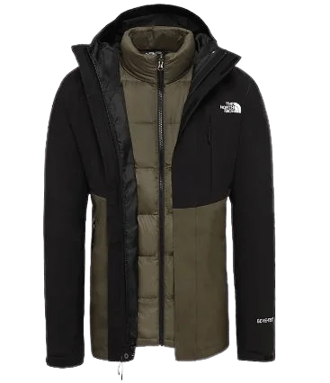 Parka Jackets for Cold Weather -The North Face Mountain Light Triclimate Women Lifestyle Jacket Brown/Black