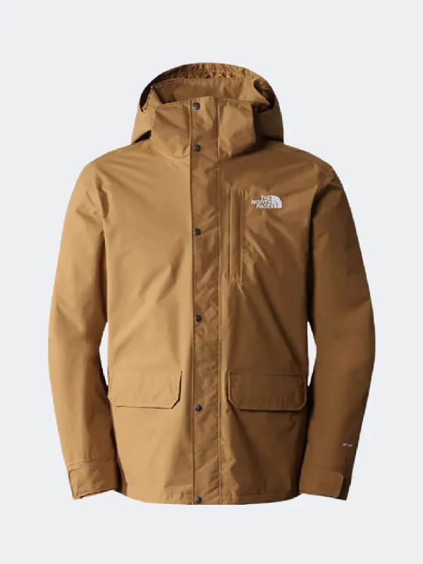 Recycled Jackets for Green -The North Face Pinecroft Triclimate Men Hiking Jacket Brown