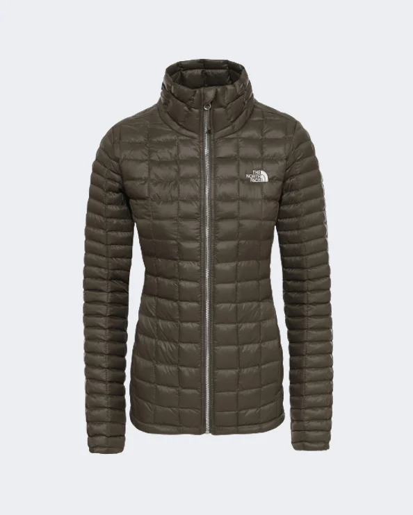 High School Jackets for Students -The North Face Thermoball Fz Women Hiking Jacket Taupe Green Nf0A3Ygc-21L-1