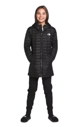 Gray Jackets for Subtle -The North Face Thermoball Girls Lifestyle Jacket Black/White