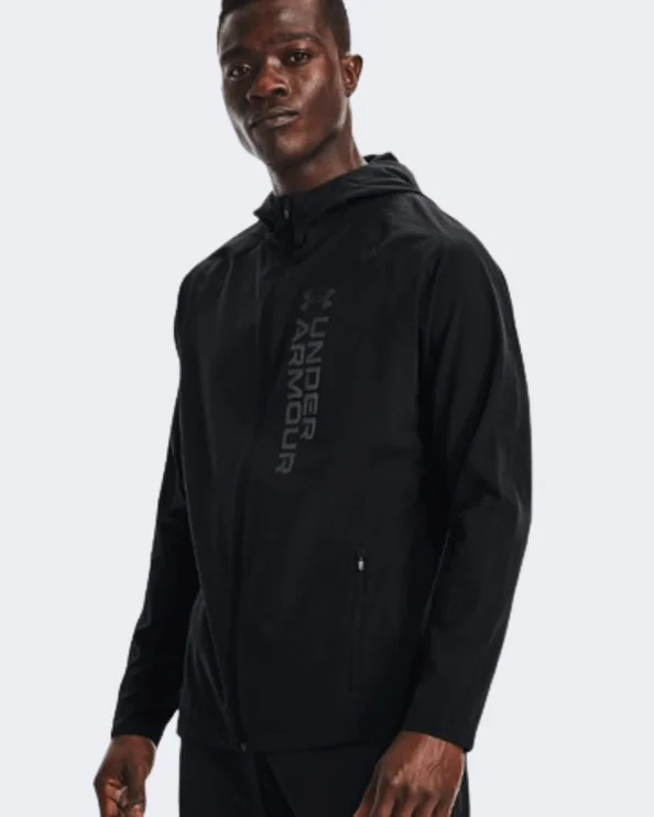 School Jackets for Uniform -Under Armour Outrun The Storm Men Running Jacket Black