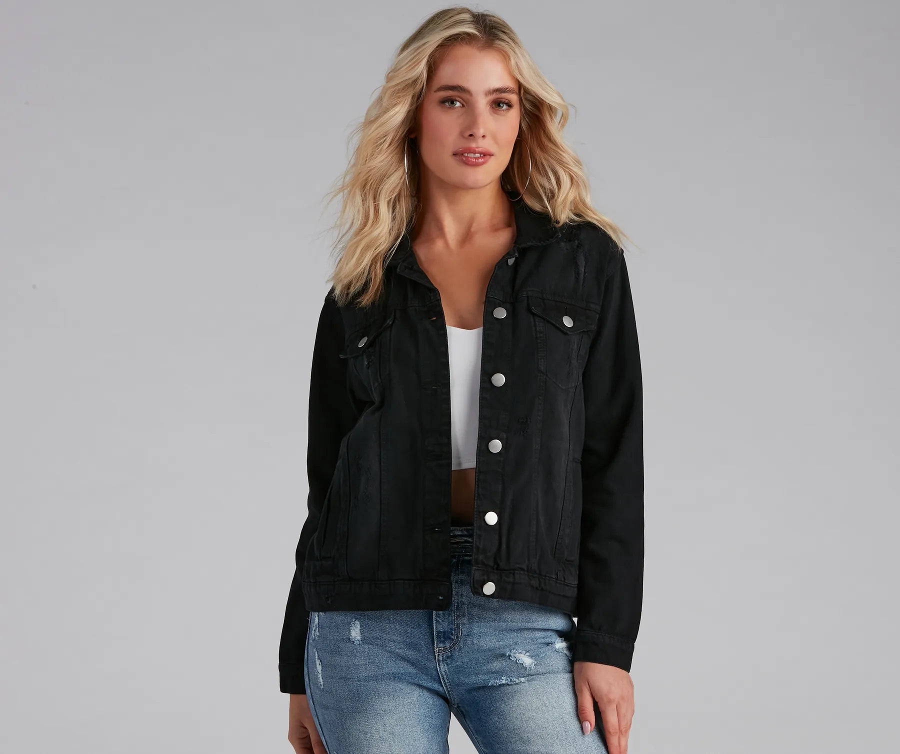 Sequined Jackets for Sparkle -Effortlessly Trendy Boyfriend Denim Jacket