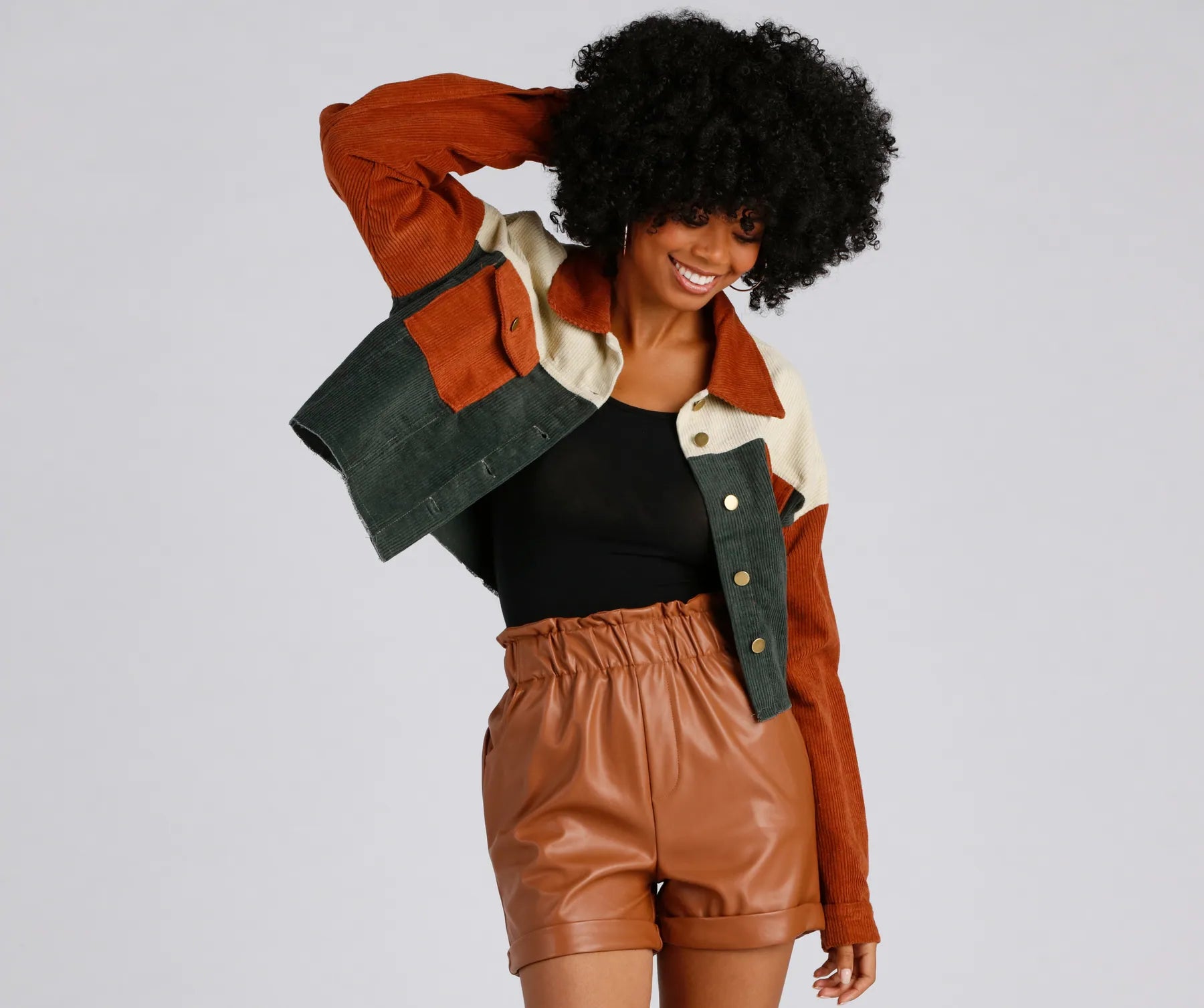 Quilted Jackets for Fashionable -Trendy Find Cropped Corduroy Jacket